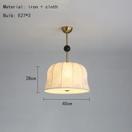 Suspension en tissu style nordique pour éclairage moderne — LZ4X9T