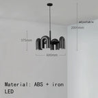 B-Noir-8 lumières / Blanc chaud