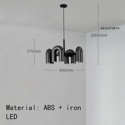 Lustre suspension art déco en métal avec cordon réglable — LZ4X9P2