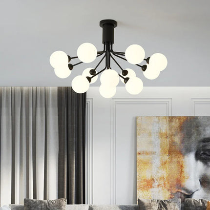 Lustre suspension en verre style nordique pour restaurant et salon — LZ4X9Q2N
