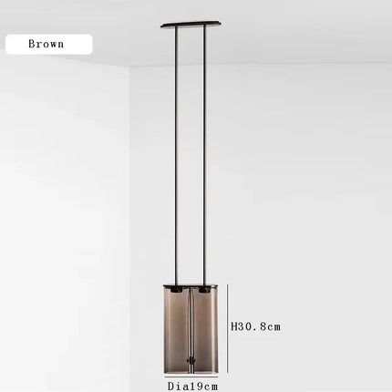suspension led en verre design moderne italien