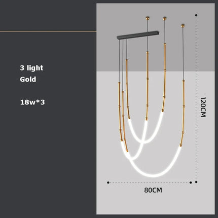Lustre Art déco en métal noir avec éclairage LED intégré — LZ4X9P