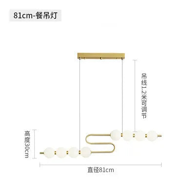 lustre nordique led acrylique éclairage décoratif suspension
