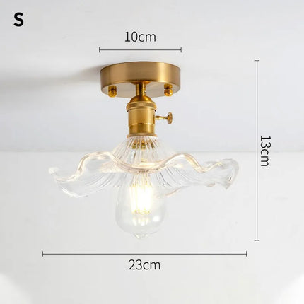 Lustre vintage japonais en verre pour balcon et entrée — LZ4M9Q2
