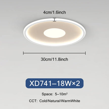 Plafonnier LED rond ultra mince à montage en surface — LZ4N7Q2F