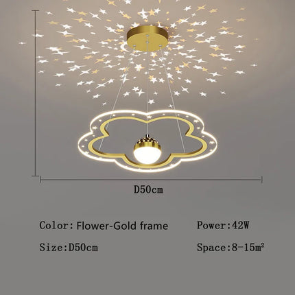 Lustre étoile lumineux créatif pour chambre d’enfants — LZ4XJ9