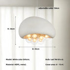 Blanc D45cm 6 lumières / Lumière chaude 3200K