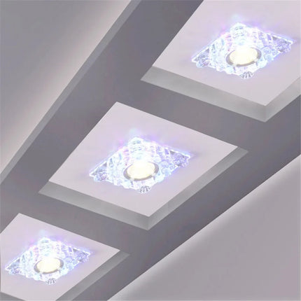 Plafonnier LED carré en cristal RGB pour décoration intérieure — LZ4X9T