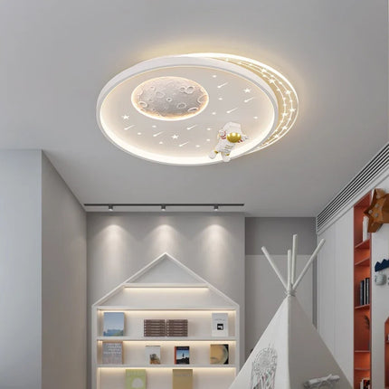 Plafonnier lunaire minimaliste anti-éblouissement pour chambre d’enfants — LZ4X9T