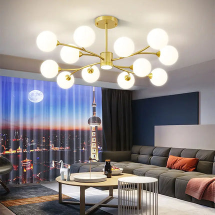 Lustre suspension LED en verre pour cuisine décorative — LZ4P9XJ
