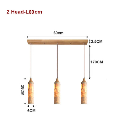 Lustre en bois au design japonais wabi-sabi pour intérieur — LZ4X9P2Q