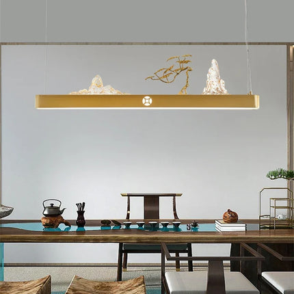 Suspension en bois style chinois pour ambiance zen économique — LZ4X9JQ