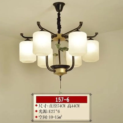 Lustre suspension rétro chinois pour éclairage chaleureux et élégant — LZ4P9X