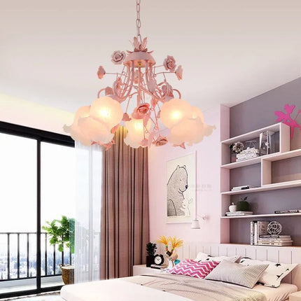 Lustre rose pour une ambiance lumineuse et douce enfantine — LZ4X9T