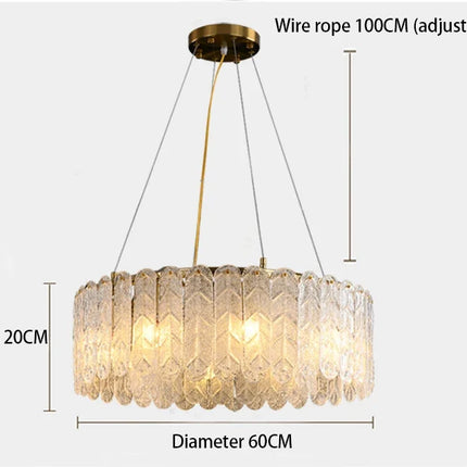 Suspension LED en verre avec lustre cristal nordique moderne — LZ4X9P