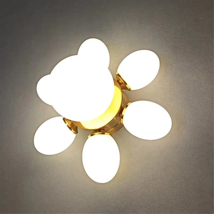 Plafonnier en verre design tournesol pour chambre d’enfant — LZ4X9P2