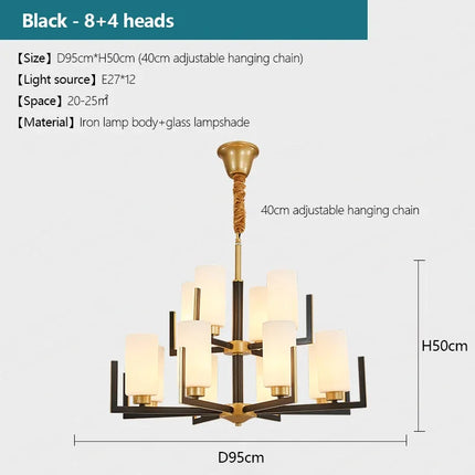 Lustre suspension LED style chinois rétro luxe — LZ4X9M