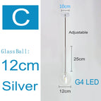 Argent 12cm / Longueur du fil 2m / 3 changements de lumière