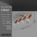 Walnut 4 head / CHINA / 3000K Warm light