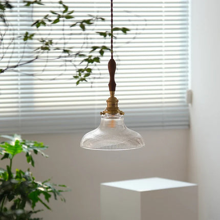 Suspension nordique rétro en verre et laiton pour intérieur — LZ4X9B