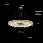 200 cm / Cadre chromé / Perle claire | Lumière neutre