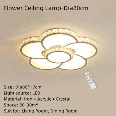 Plafonnier LED moderne pour éclairage intérieur et ambiance romantique — LZ4N7Q2T