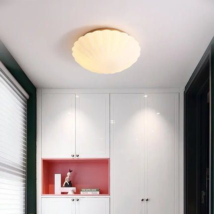 Plafonnier en verre coquillage au style nordique pour intérieur — LZ4X9T2