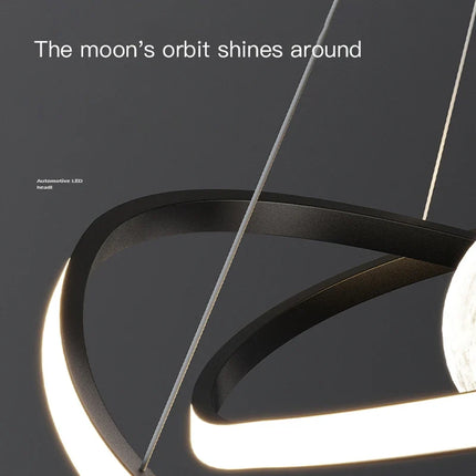 Suspension LED noire au style moderne pour intérieur — LZ4X9T