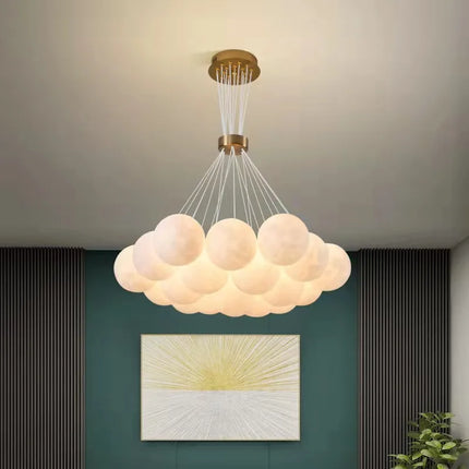 Lustre suspension nordique LED forme bulle planète lune — LZ4X9P2