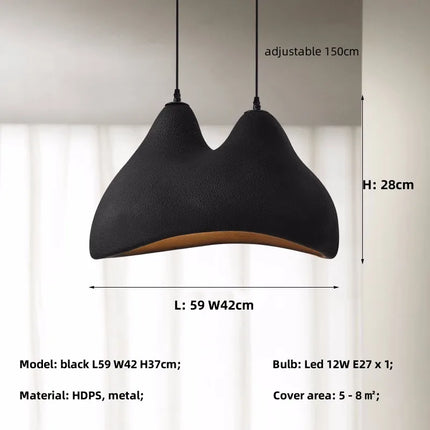 Suspension Nordique style Wabi Sabi E27 pour décoration maison LED — LZ4X9T