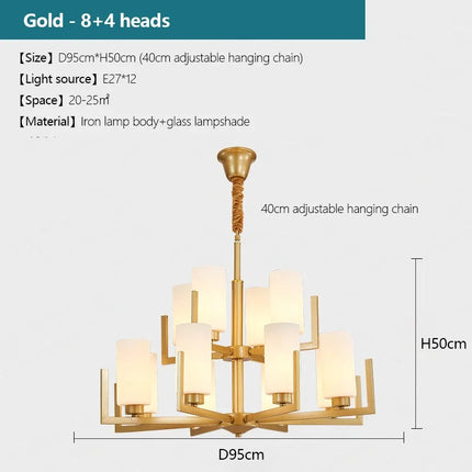 Lustre suspension LED style chinois rétro luxe — LZ4X9M