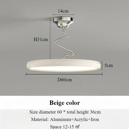 Lustre suspension nordique en aluminium avec éclairage LED — LZ4X9P