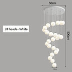 24 têtes blanches / Lumière chaude / CHINE