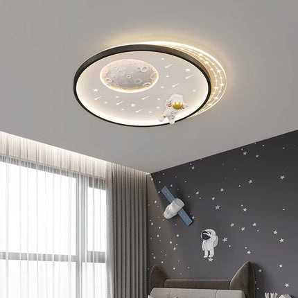 Plafonnier lunaire minimaliste anti-éblouissement pour chambre d’enfants — LZ4X9T