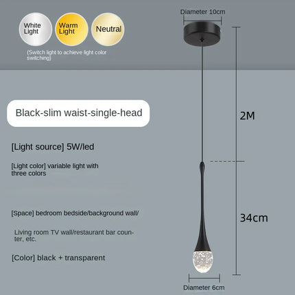 Suspension moderne en cristal design épuré — LZ4X9T