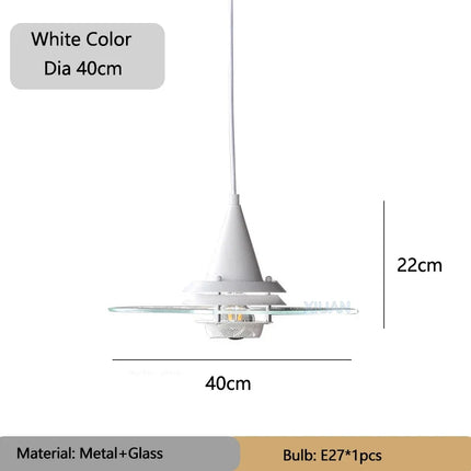 Lustre suspension Bauhaus en verre clair pour restaurant — LZ4X9M