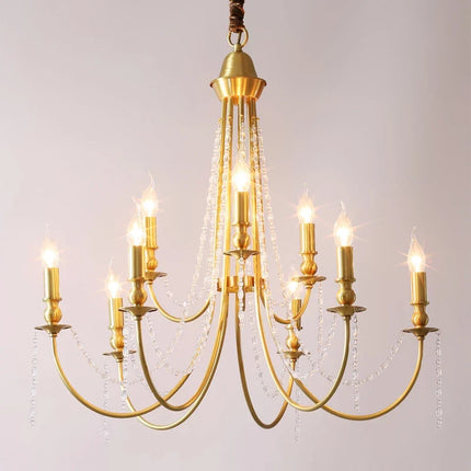 Lustre moderne en laiton pour éclairage intérieur élégant — LZ4X9P
