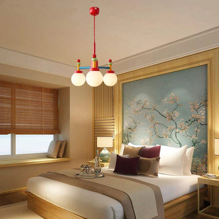 Suspension en verre blanc à fil réglable pour chambre d'enfants — LZ4X9T