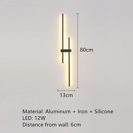 Applique murale LED en aluminium style art déco minimaliste — LZ4M7XQ