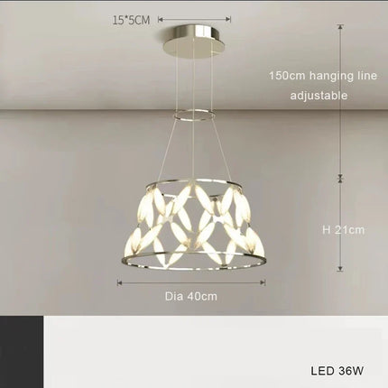 Lustre LED minimaliste avec abat-jour fantaisie pour Noël — LZ4XJ9