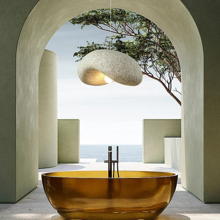 Lustre suspension style japonais Wabi Sabi pour cuisine et salon — LZ4XJ9
