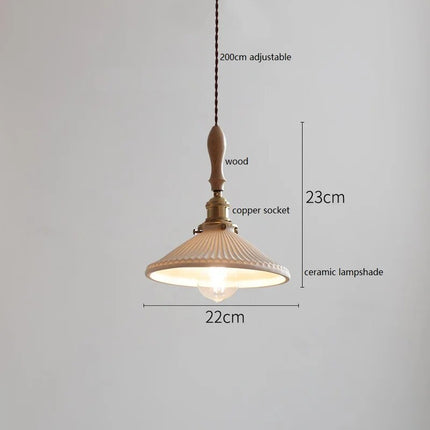 Suspension design papillon en céramique et bois — LZ4X9B