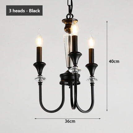 Lustre rétro en cristal avec LED pour salon élégant — LZ4X9Q7T