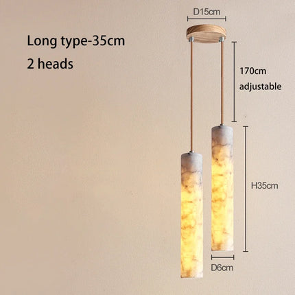 Lustre design wabi-sabi en marbre naturel pour hôtel — LZ4X9P2