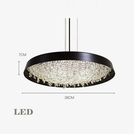 Lustre moderne noir et blanc en cristal pour intérieur — LZ4X9T