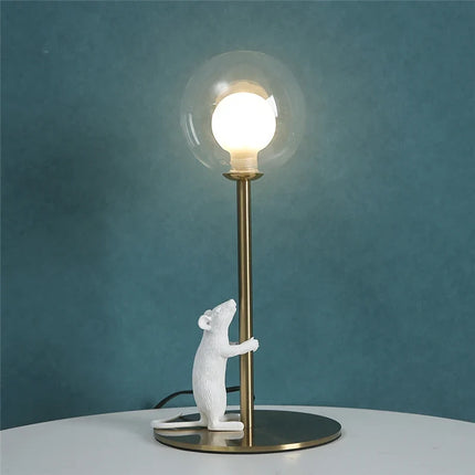 Lampadaire moderne en résine avec animaux LED sur pied — LZ4X7Q
