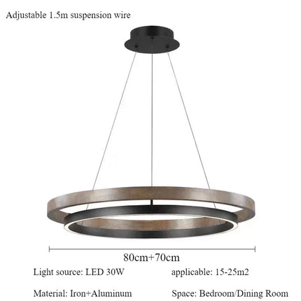 Lustre en bois avec éclairage LED décoratif moderne — LZ4X9Q