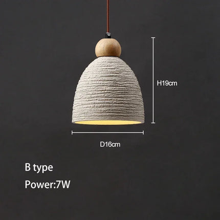 Suspension décorative en ciment et travertin style wabi-sabi — LZ4X9M