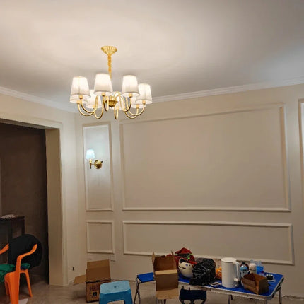 Plafonnier LED en cuivre au design nordique moderne et luxueux — LZ4X9T2