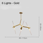 6 Lights Gold / Cold White